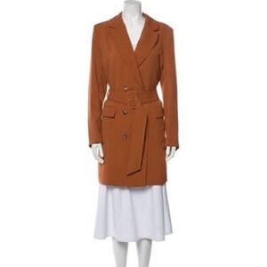House of Harlow Women's Caramel Brown Coat Dress Double Breasted Blazer Size XS‎